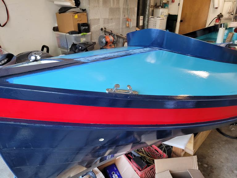 Installed chock on foredeck