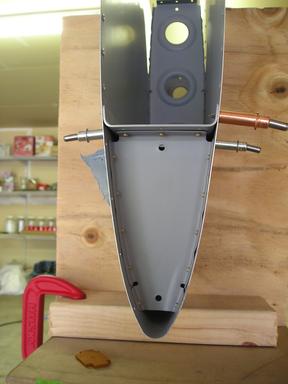 Outboard nose rib on left stabilizer