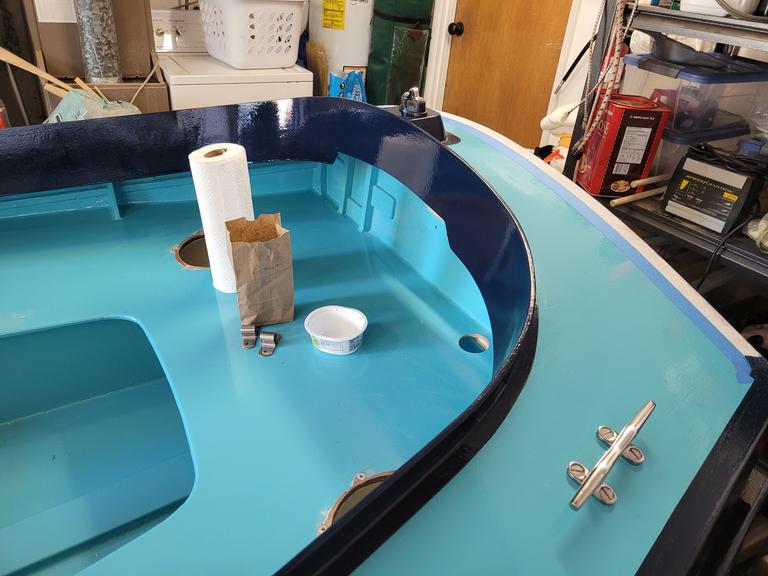 Installed rear deck cleat