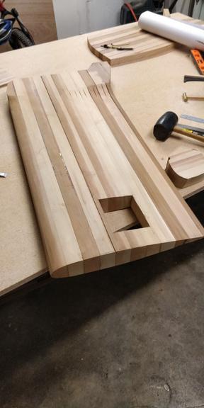 centerboard shaped, with lead hole