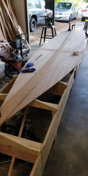 bottom panel and keelson in place