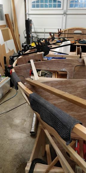 glueing gunwale stringer