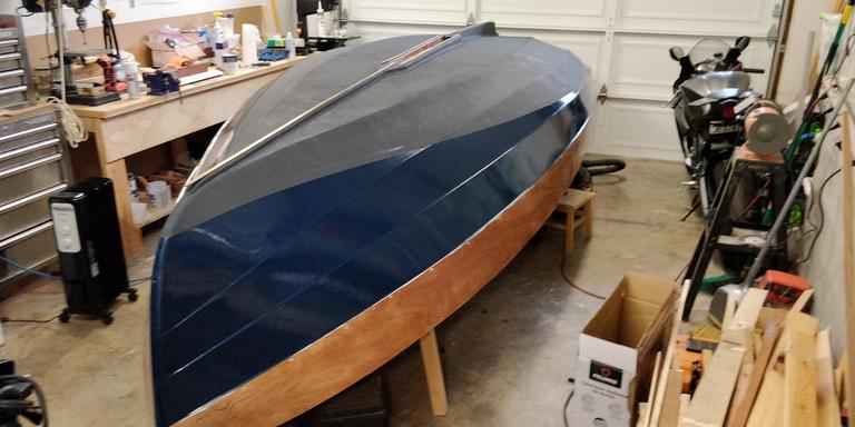 removing tape, fitting keel strips