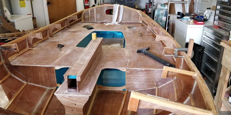 epoxy and sanding seat tops