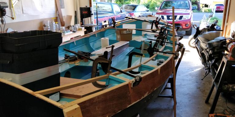 glueing coaming stringer