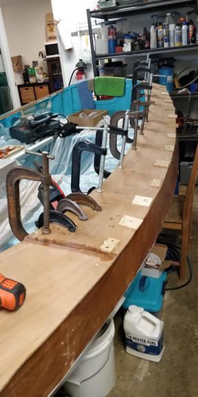glueing down side deck