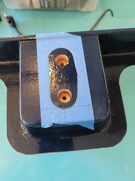 prep of jib sheet cam cleat holes