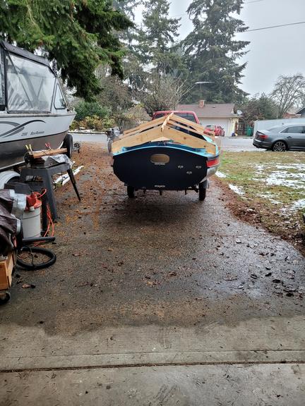 rolled out in driveway