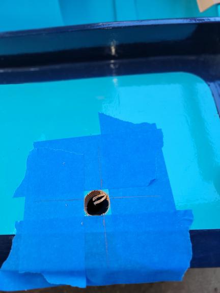 mizzen mast deck hole