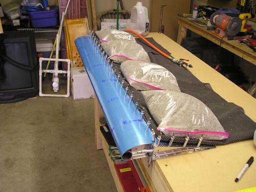 Drilling forward skin