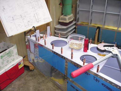 Riveting aft deck