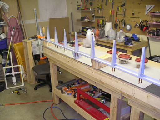 Cleco'd FL-905 ribs to spar assembly