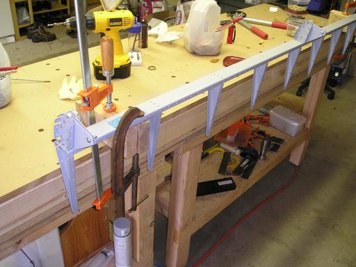 Another view of the flap skeleton in progress