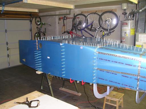 Drilling of longerons in progress