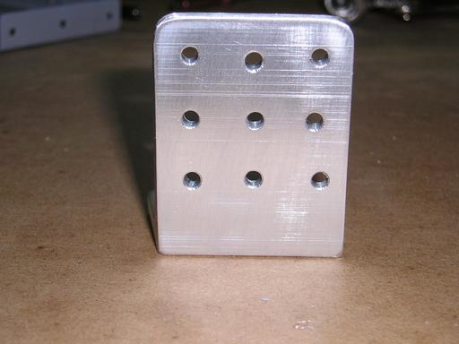 The left hand attach angle after back-drilling from the front spar