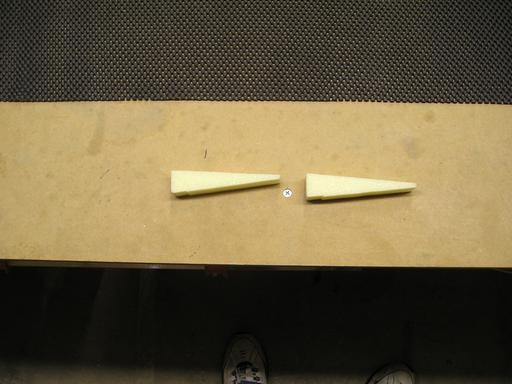 Foam trim tab ribs