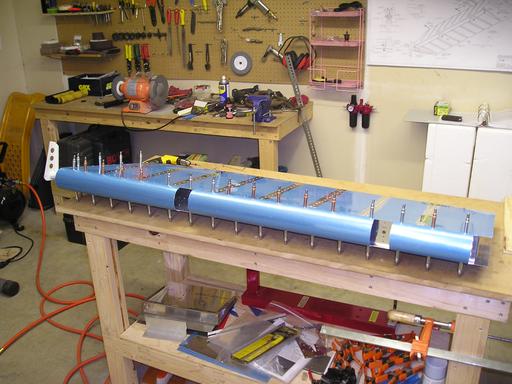 Fitting skin to spar and rib assembly
