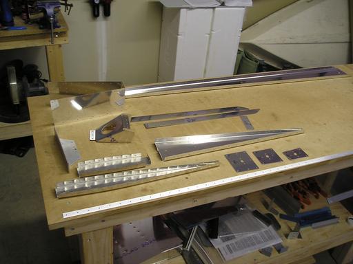 Rudder skeleton pieces