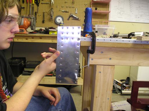 Another view of counterbalance skin and rib