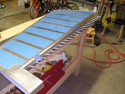 Forming leading edge and riveting