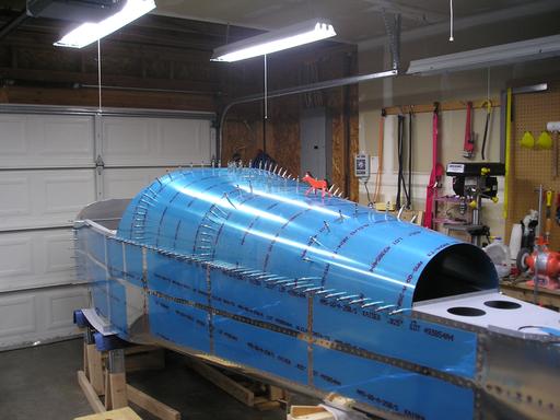 Another view of upper skins
