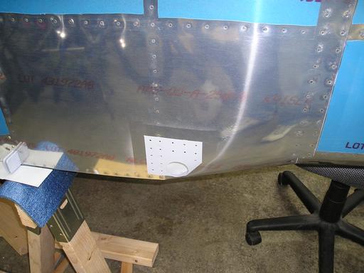Primed fuselage skin