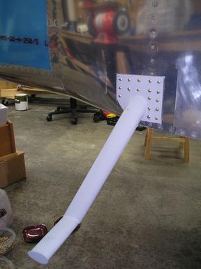 Right step riveted in place
