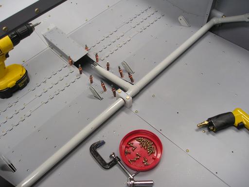 Flap weldment installed