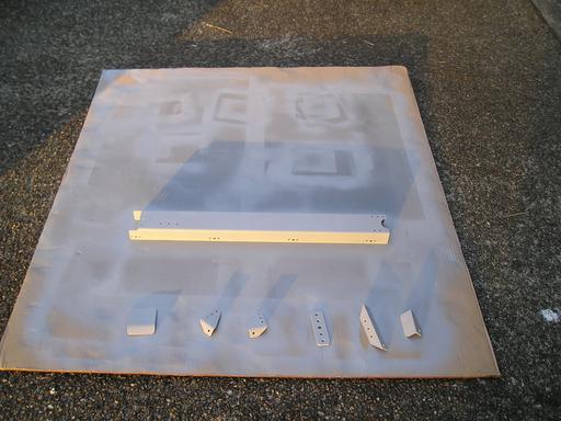 Painted motor mount parts