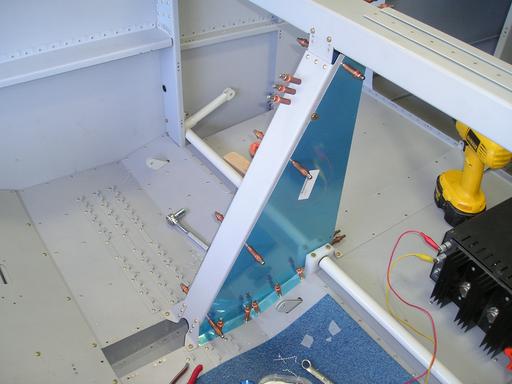 Front view of flap motor housing