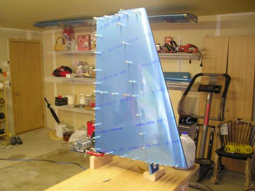 Assembling vert stab skin