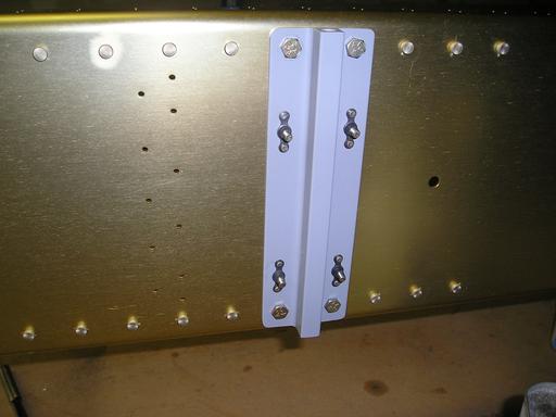 Rear side of tie-down installation