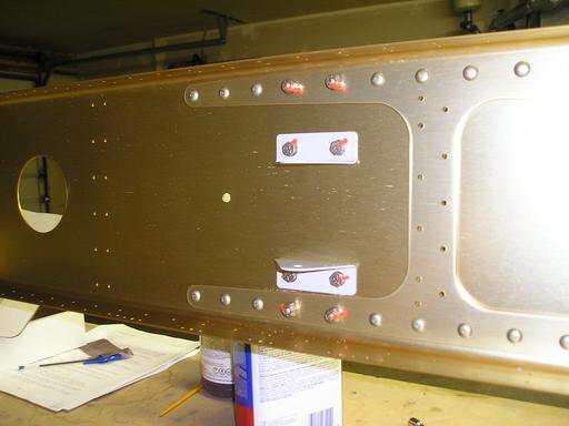 Front side of installed tie-down