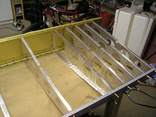 Close-up of inboard ribs