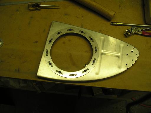 Reinforcement ring in place