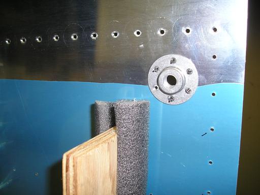 Tank drain fitting in place