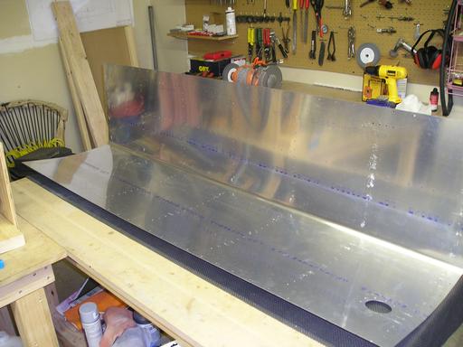 Tank Skin ready for deburring