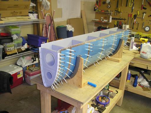 Assembled skin and ribs