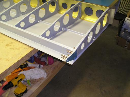 Outer aileron hinge in place