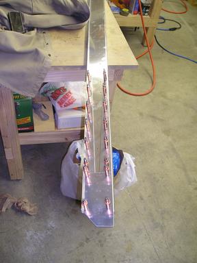 Final drilling inner rear spar doublers