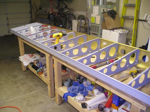 Riveting ribs to spars