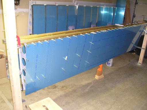 Installing upper skin
