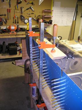 Pushing rib into place
