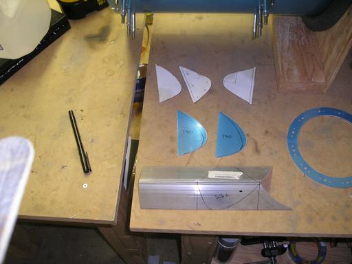 Laying out T-905 attach angles and T-410 plates