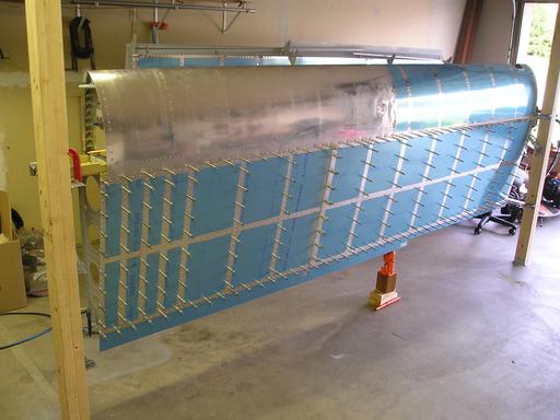 Cleco skins to wing assembly